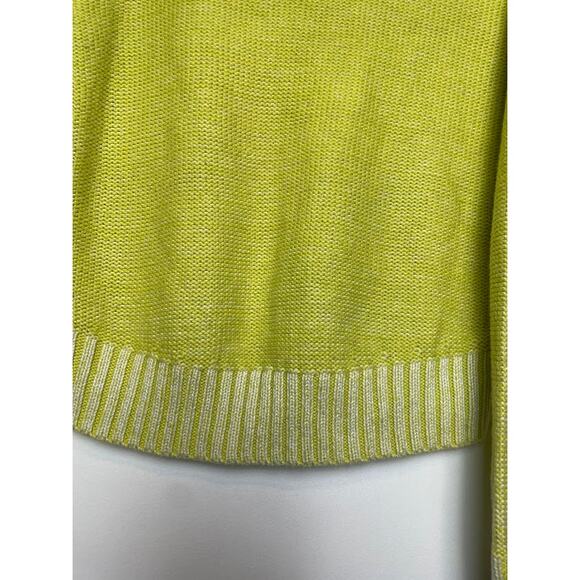 Cable Knit Sweater Womens Size Medium Pullover Chunky Cozy Knit Top Lemon Color - Picture 11 of 15